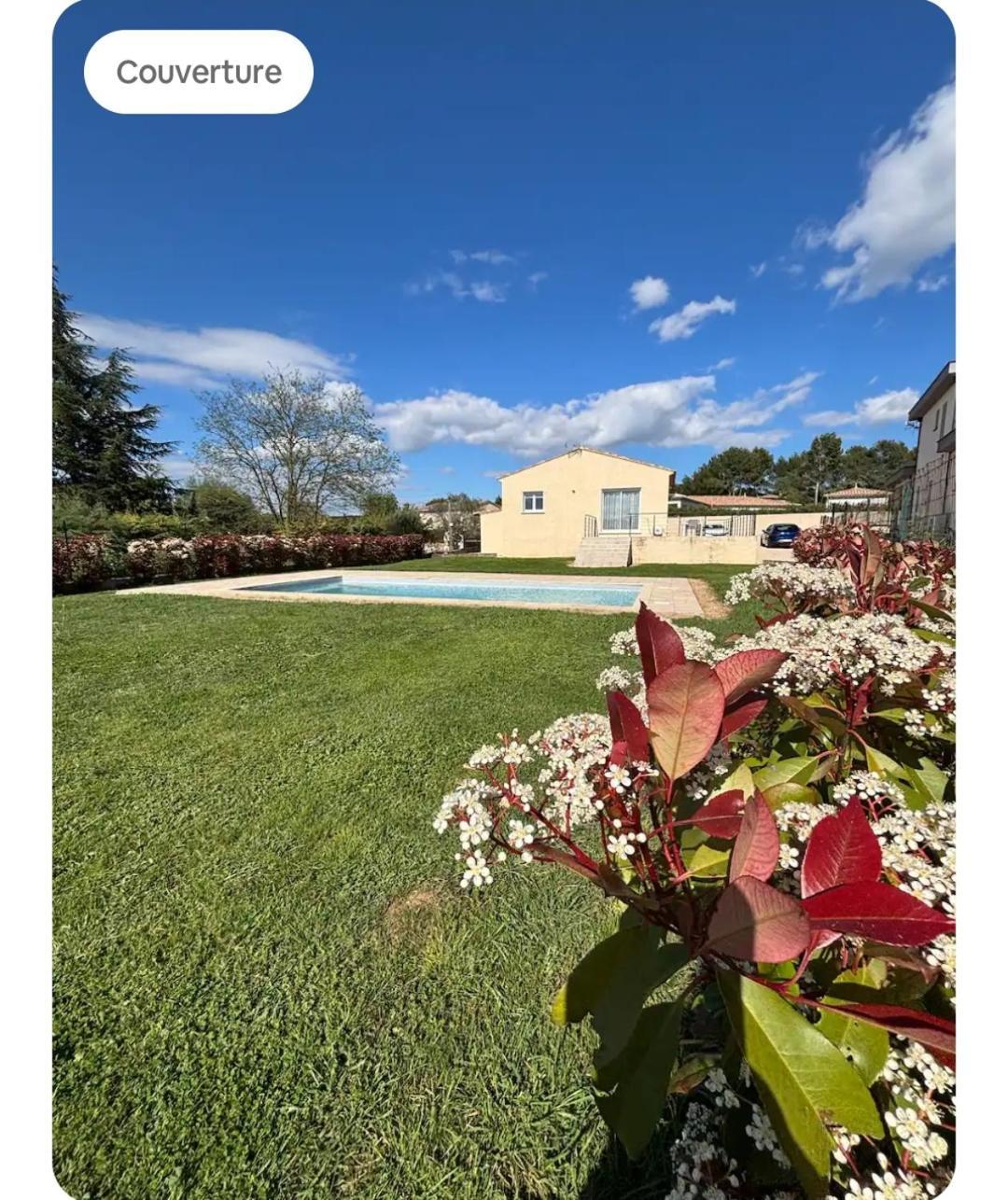 Villa Familiale Avec Piscine, Jardin A 10 Mn D'Uzes Flaux Экстерьер фото